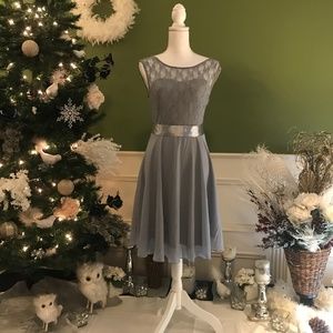 Short Lace chiffon casual bridesmaid party dress